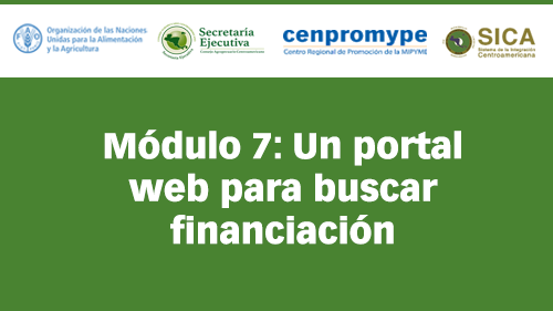 Módulo 7: Un portal web para buscar financiación